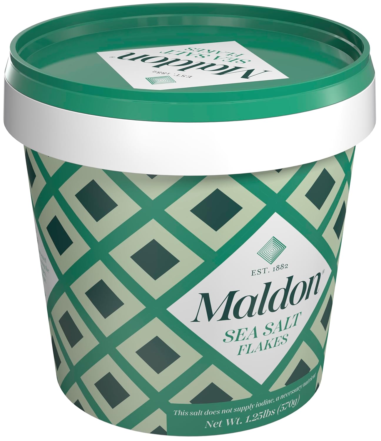 Maldon Salt, Sea Salt Flakes, 20 oz (570 g), Resealable Tub – Kosher, Natural, Unique Gour