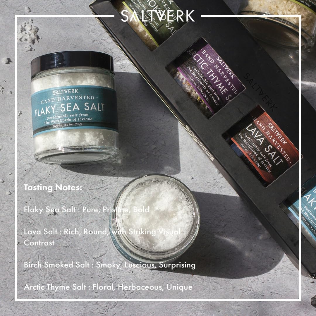 Saltverk Salt Gift Set - Includes 4 Jars - Flaky